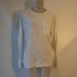 Mens Rag & Bone White Long Sleeve Chest Pocket Raglan Cotton T-Shirt M *